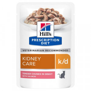 Hill's Prescription K/D Kidney Care pâtee au saumon pour chat 85g 8 boîtes (96 x 85 g)