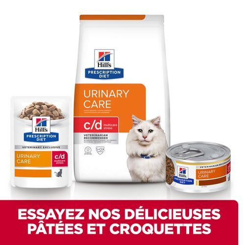 Hill’s Prescription C/D Urinary Care Urinary Stress ragoût 82 g pour chat (boîte)