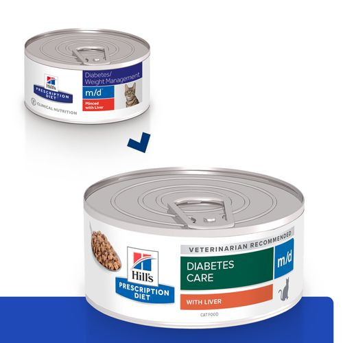 Hill's Prescription Diet M/D Diabetes pâtée au poulet pour chat (boîte)
