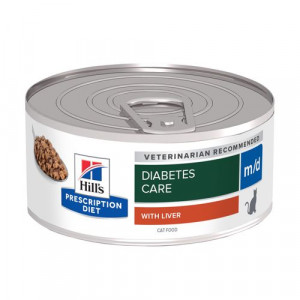 Hill's Prescription Diet M/D Diabetes pâtée au poulet pour chat (boîte) 2 lots (48 x 156 g)