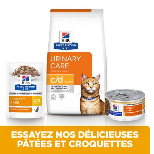 Hill's Prescription Diet C/D Multicare Urinary Care pâtée au poulet pour chat (boîte)