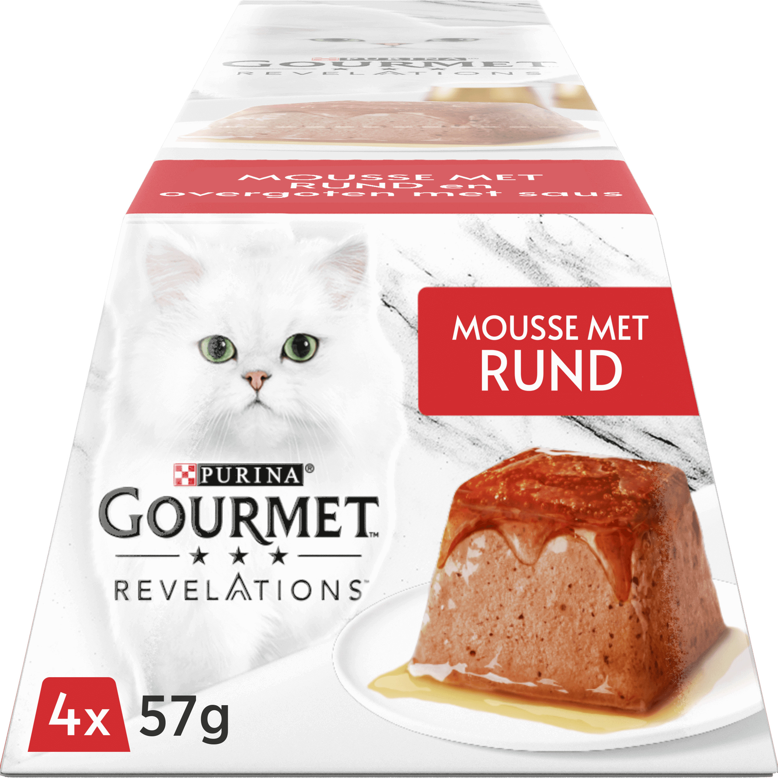 Purina Gourmet Revelations mousse met rund nat kattenvoer (57 gr)
