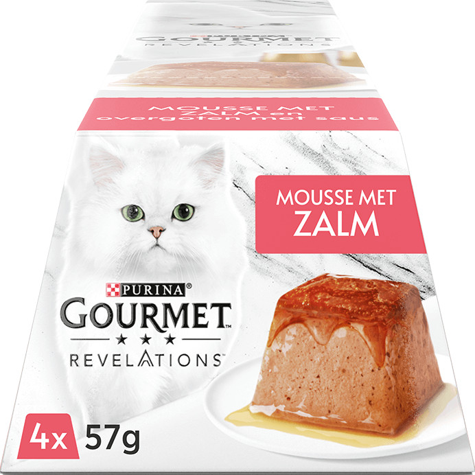 Purina Gourmet Revelations mousse met zalm nat kattenvoer (57 gr)