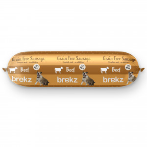 Saucisse au bœuf et poulet sans céréales Brekz pour chien (600 gr) 3 + 1 Gratuit