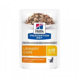 Hill's Prescription Diet C/D Urinary Multicare sachet repas au saumon pour chat 12 x 85 g