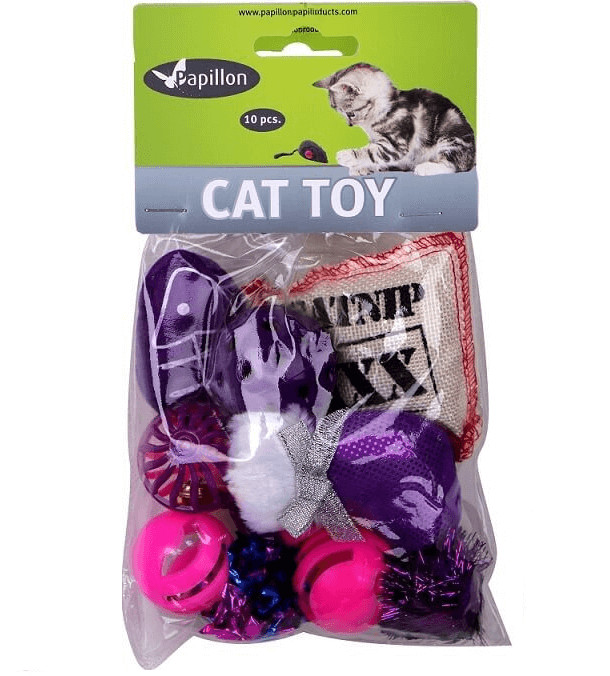 Image de 1 paquet Sac de jouets pour chats - 10 pièces