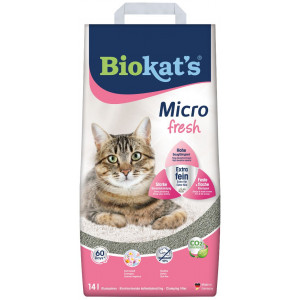 litière pour chat biokat micro fresh 14 litres