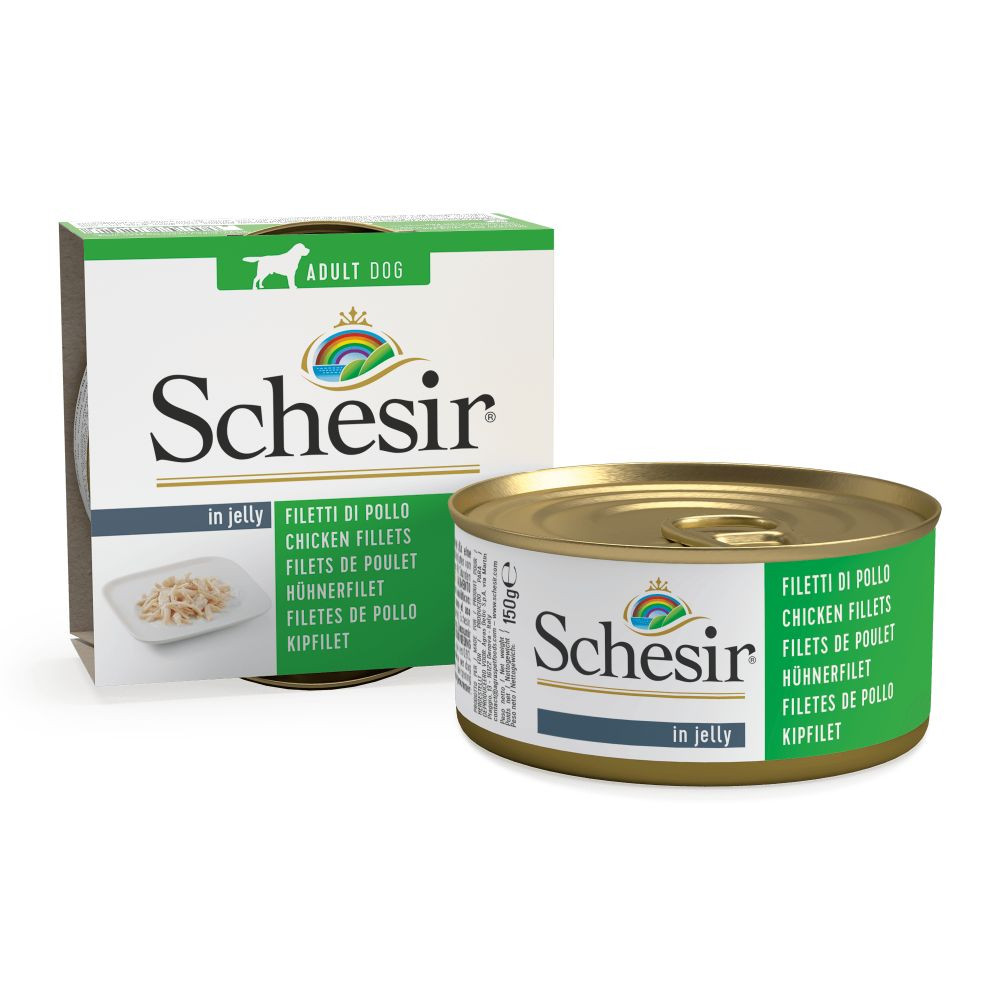 Schesir filet de poulet (gélée) pâtée pour chien (boîte)