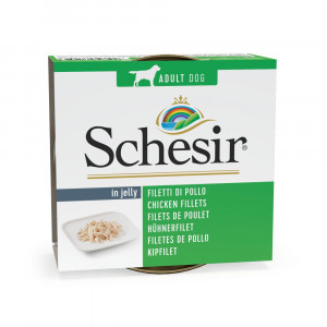 schesir filet de poulet (gélée) pâtée pour chien (boîte) 4 lots (40 x 150 g)