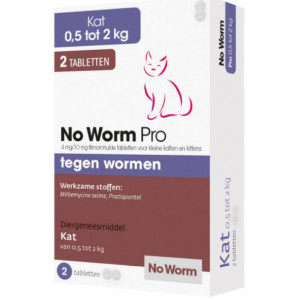 No Worm Pro vermifuge pour petit chat et chaton