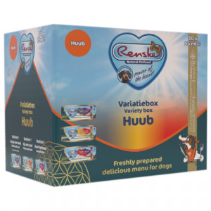 Renske fraîchement préparé sans céréales boîte variée Huub (30x95g) 2 lots (60 x 95 g)