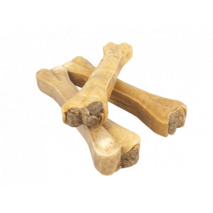 Os Brekz pour chien en peau de buffle garnis de panse (20 cm) 2 x 3 pièces