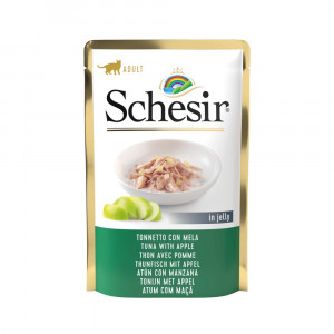 Schesir tonijn met appel (jelly) natvoer kat (zakjes 85 g)