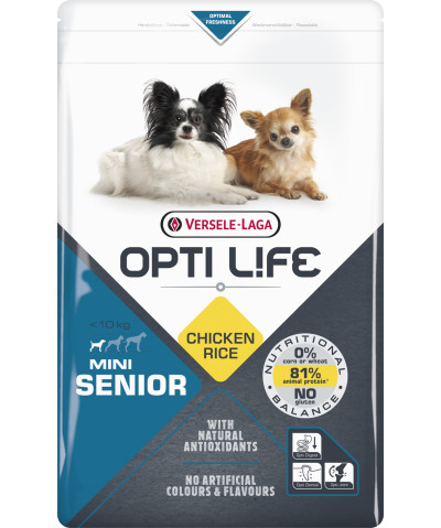 Opti Life Chien Senior Mini, Poulet & Riz