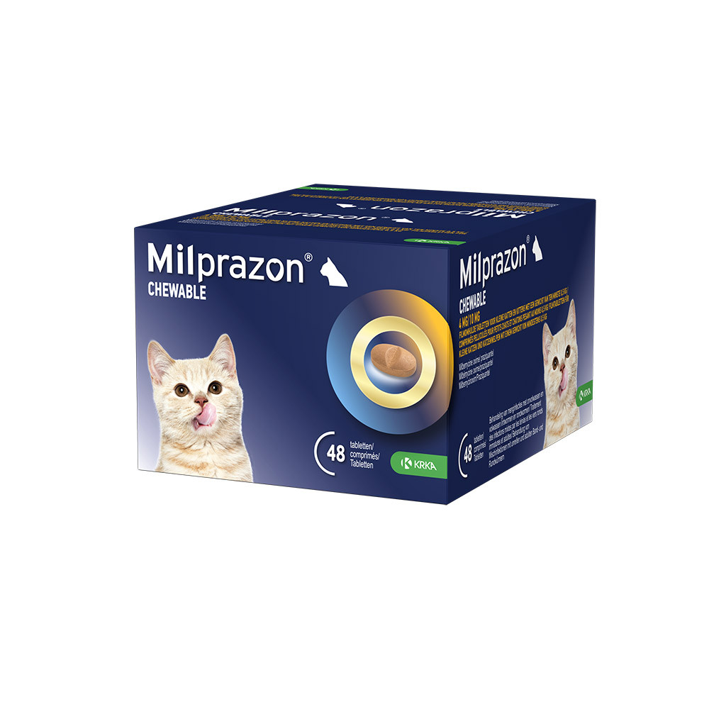 Milprazon vermifuge mâchable pour chaton et petit chat ( 4 mg / 10 mg)