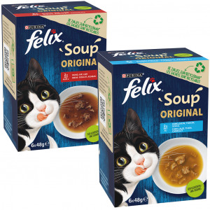 Felix Soup Original Combipack pour chat 1 lot de variétées (4 boîtes)