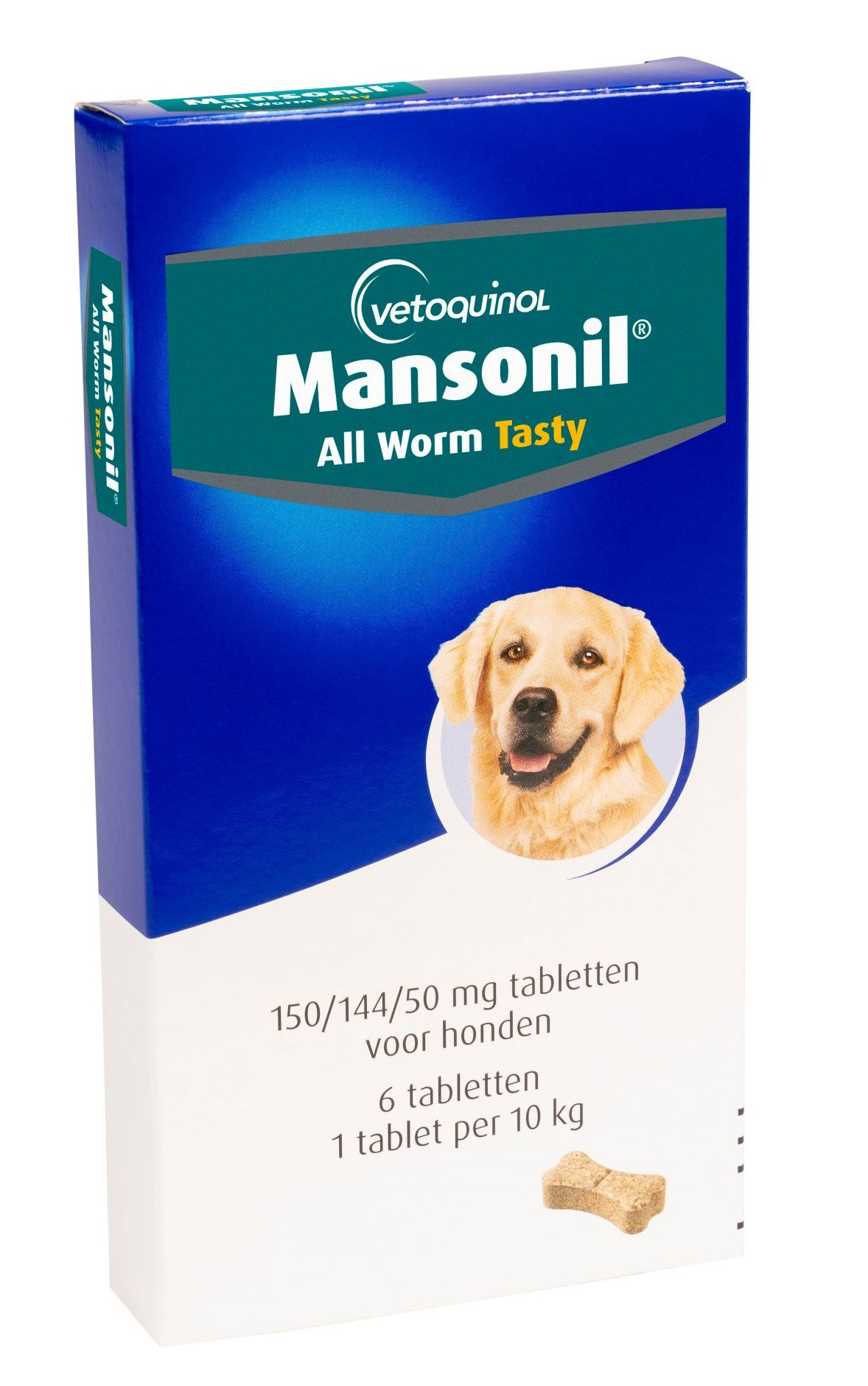 Mansonil All Worm Dog tasty bone voor de hond