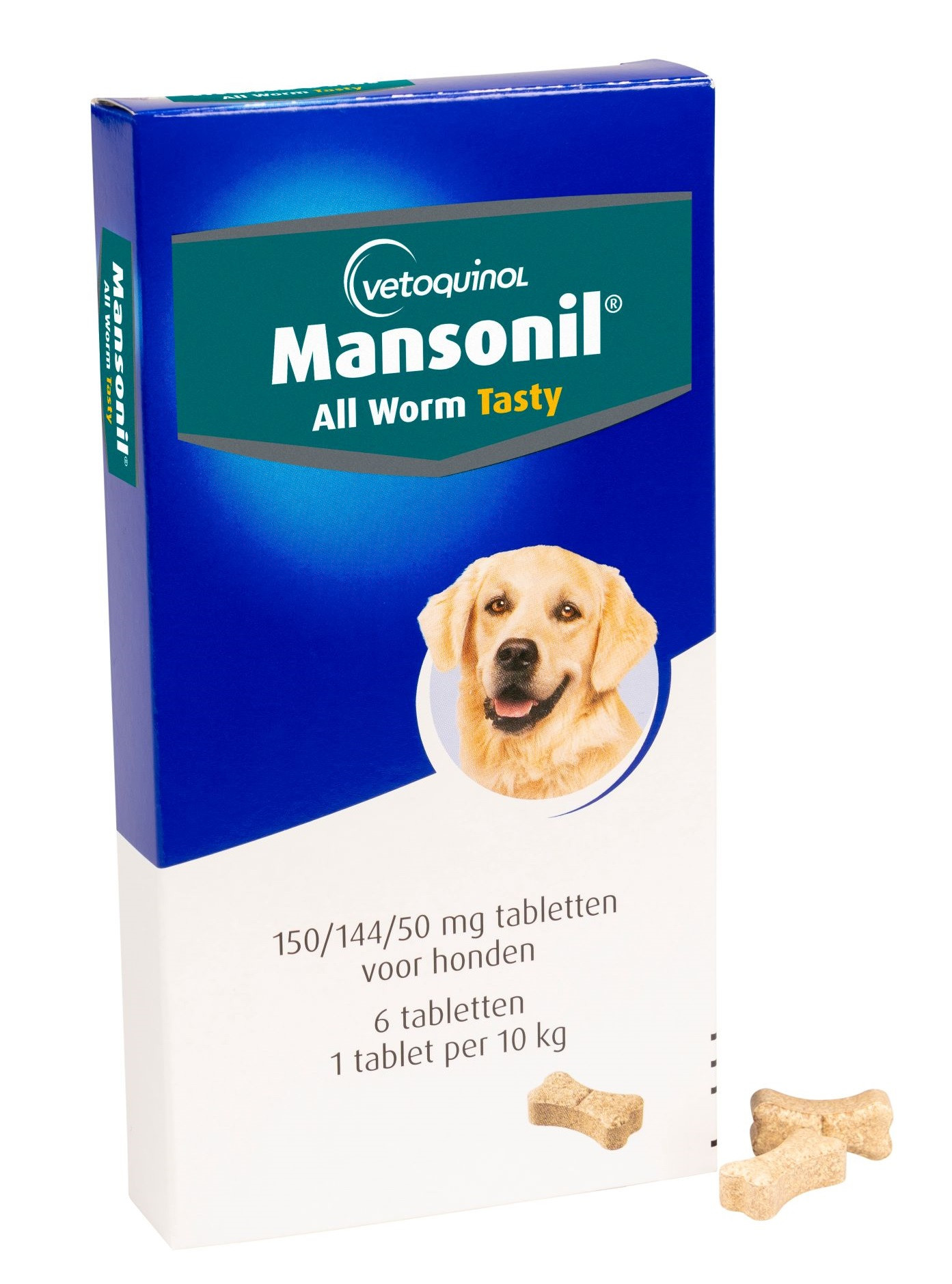 Mansonil All Worm Dog tasty bone voor de hond