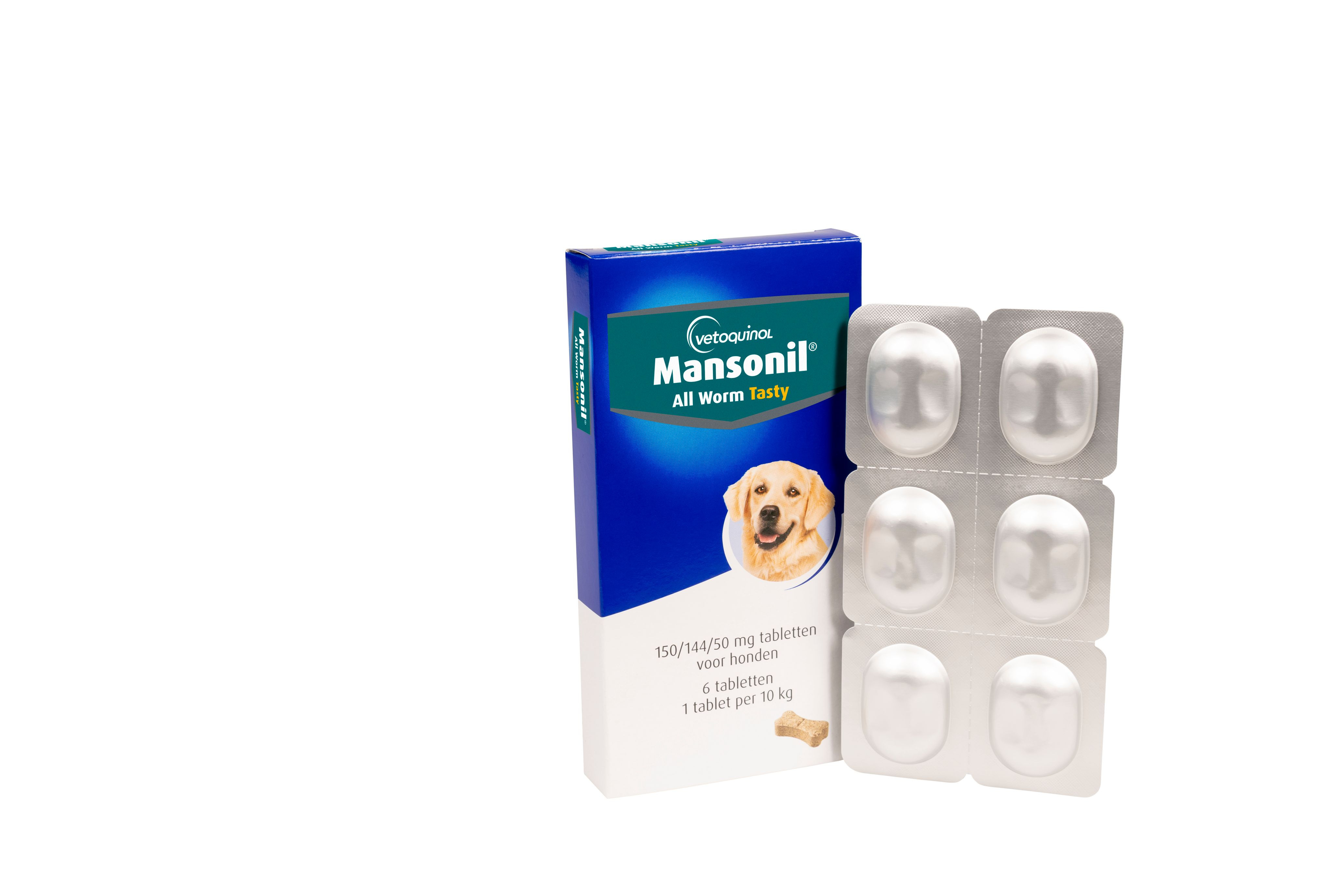 Mansonil All Worm Dog tasty bone voor de hond