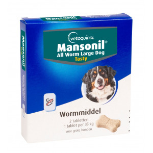 Mansonil All Worm Large Dog Flavour voor de hond