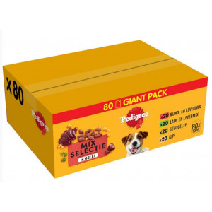 Pedigree Adult Selection pâtée en gelée multipack en sachets pour chien (100 g) 2 paquets (160 x 100 g)