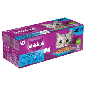 whiskas 1+ sélection de poissons en gelée multipack (40 x 85 g) 1 paquet (40 x 85 g)