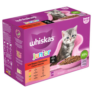 Nourriture Whiskas Chat Adulte Sélections à teneur élevée en protéines de  WHISKAS