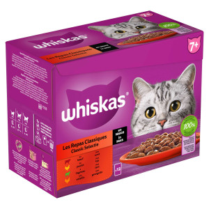 Whiskas 7+ Sélection Classique en sauce multipack (12 x 85 g) 2 paquets (24 x 85 g)