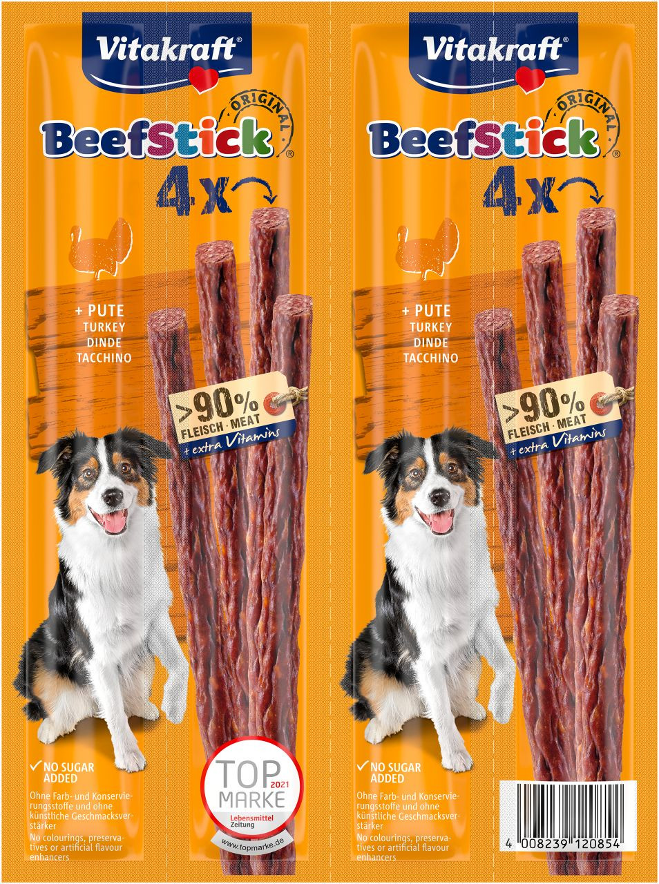 Vitakraft Beefstick met kalkoen hondensnack (4 st.)