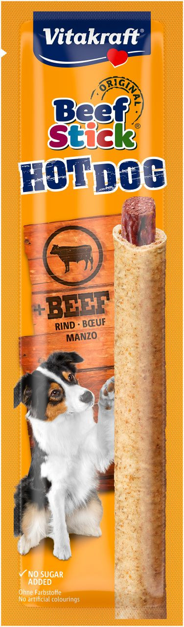 Vitakraft Beefstick Hot Dog met rund hondensnack
