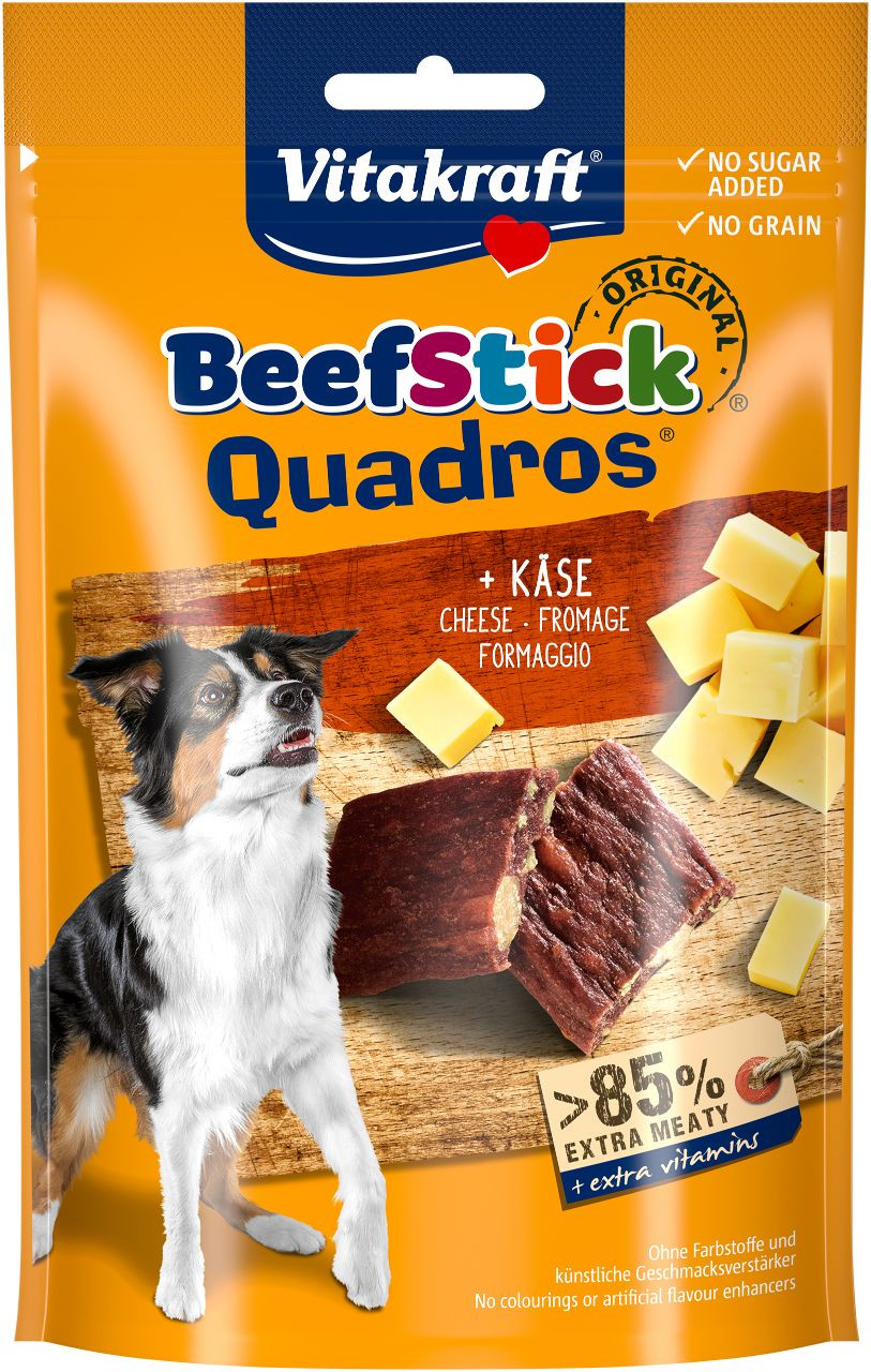 Vitakraft Beefstick Quadros met kaas hondensnack (70 g)