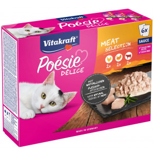 Vitakraft Poésie Délice pâtées à la viande multipack pour chat (6 x 85 g) 3 paquets (18 x 85 g)