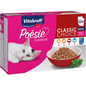 Vitakraft Poésie Classique Classic Choice pâtées en sauce pour chat (12 x 85 g) 5 paquets (60 x 85 g)