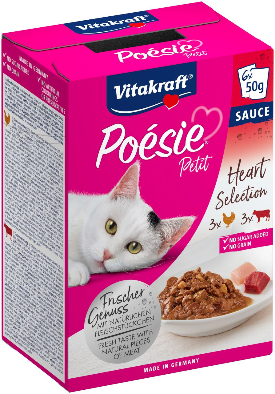 Vitakraft Poésie Petit Heart Selection natvoer kat (6 x 50 g)