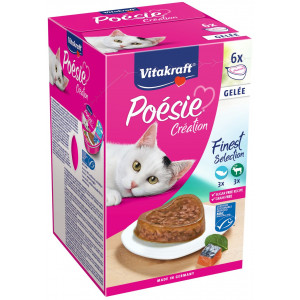 Vitakraft Poésie Création pâtées en gelée multipack pour chat (6 x 85 g) 1 paquet