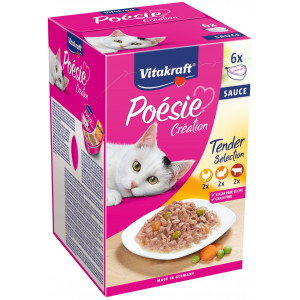 Vitakraft Poésie Création pâtées en sauce multipack pour chat (6 x 85 g) 1 paquet