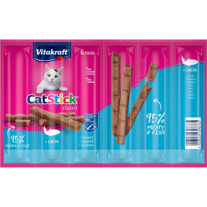 vitakraft catstick classic saumon pour chats 5 x 6 bâtonnets