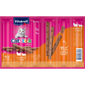 vitakraft catstick classic dinde & agneau pour chats 10 x 6 bâtonnets