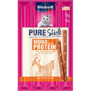 vitakraft pure stick au poulet snack pour chat (4 x 5 g) 10 paquets