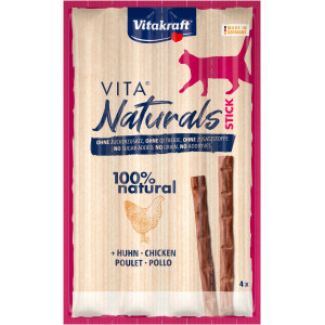 Vitakraft Vita Naturals Stick au poulet snack pour chat (4 pcs) 2 paquets