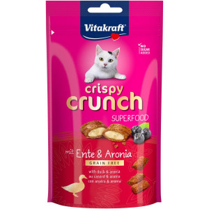 Vitakraft Crispy Crunch Superfood au canard & à l'aronia snack pour chat (60 g) 2 paquets