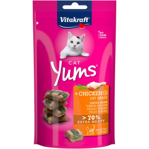 Vitakraft Cat Yums kip met kattengras kattensnack (40 g)