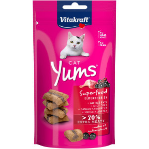 Vitakraft Cat Yums Superfood aux baies de sureau snack pour chat (40 g) 9 paquets