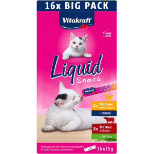 Vitakraft Liquid Snack multipack snack pour chat (16 x 15 g) 5 paquets