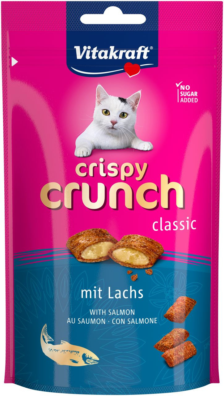 Vitakraft Crispy Crunch Classic au saumon snack pour chat