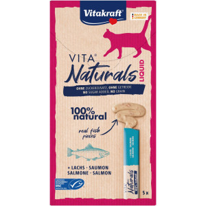 Vitakraft Vita Naturals Liquid au saumon snack pour chat (5 pcs) 11 paquets