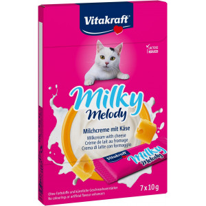 Vitakraft Milky Melody crème de lait au fromage snack pour chat (7 x 10 g) 1 paquet