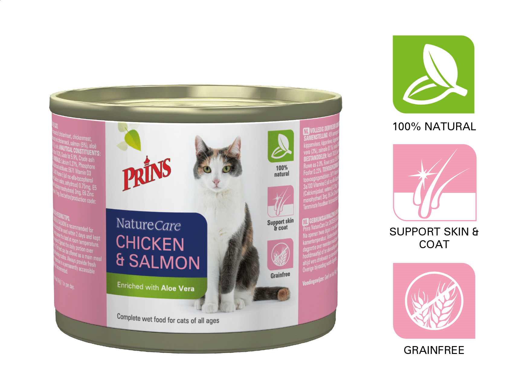 Prins NatureCare Poulet&Saumon 200 gr pour chat