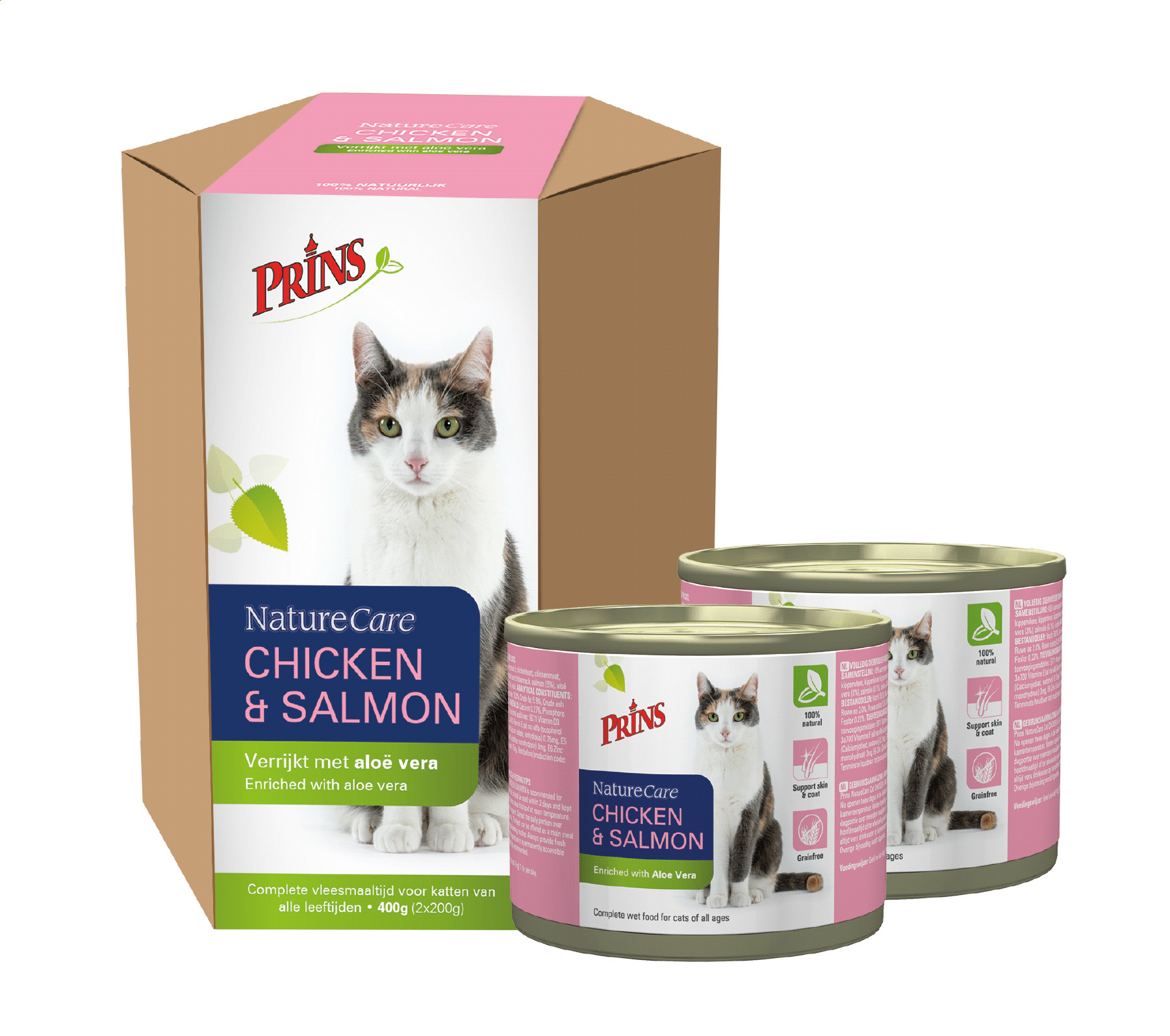 Prins NatureCare Poulet&Saumon 200 gr pour chat