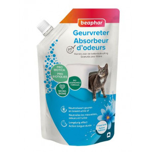 Beaphar Absorbeur d'odeurs granules pour litière (400 g) 6 paquets